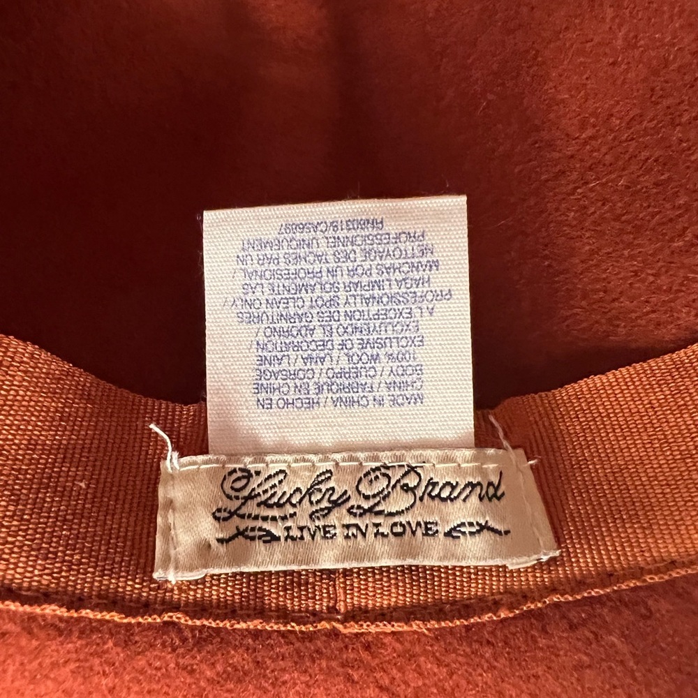 Lucky Brand Wool Felt Wide-Brim Hat - Rust Color - Picture 7 of 16